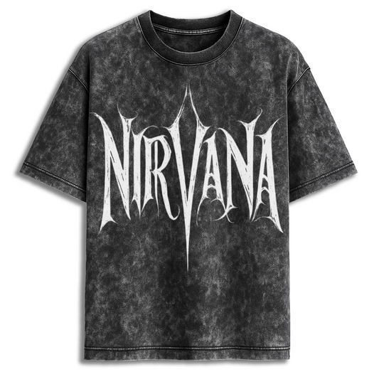 NIRVANA ACID WASH TEE
